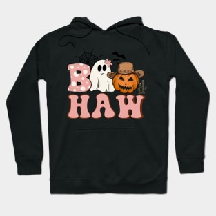 Boo Haw Halloween Ghost, Cowboy Cowgirl Western Hoodie